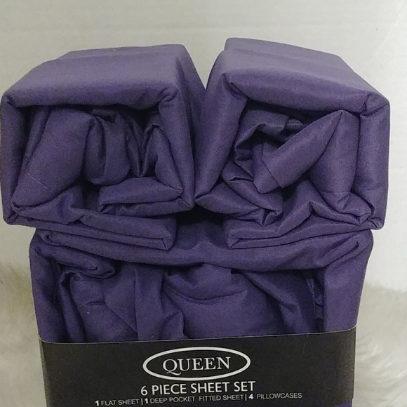 Bamboo Essence Queen Purple Sheet Set - Picture 10 of 10